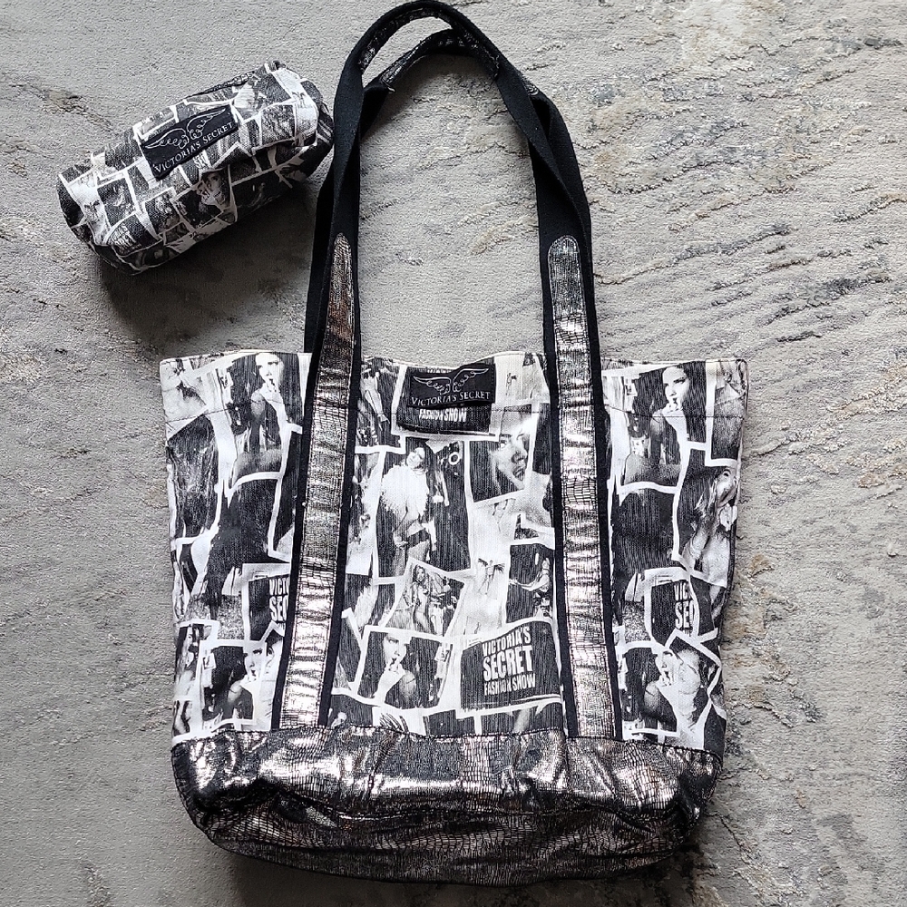 Victoria's Secret Monochrome Collage Tote